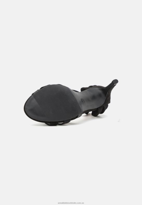 högklackade sandaler svarta Anna Field 42BF61352 kvinnor