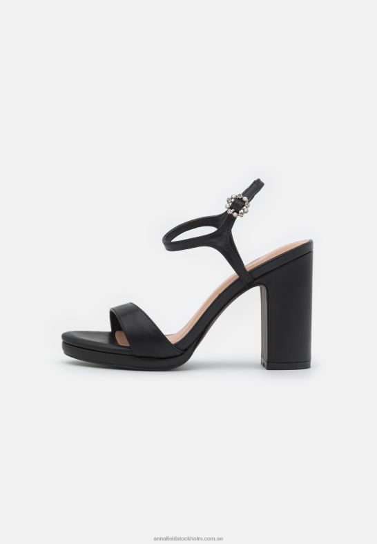 högklackade sandaler svarta Anna Field 42BF61375 kvinnor