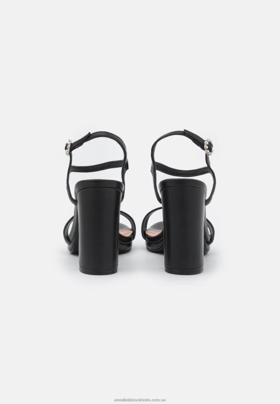 högklackade sandaler svarta Anna Field 42BF61375 kvinnor