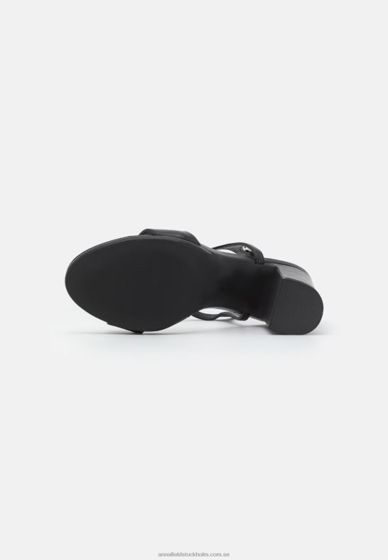 högklackade sandaler svarta Anna Field 42BF61375 kvinnor