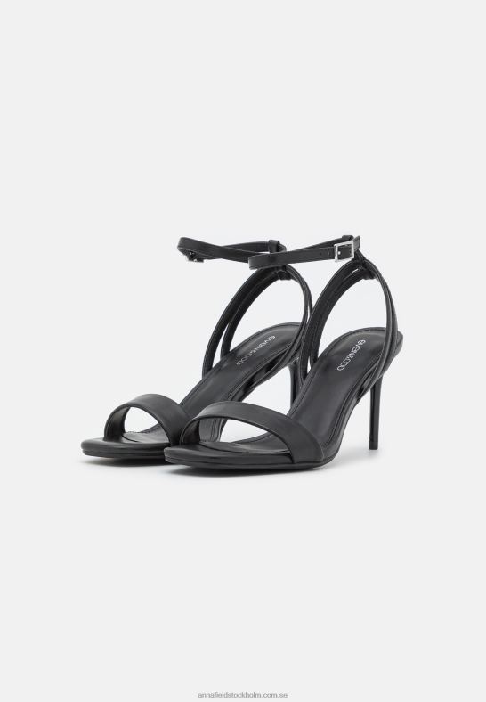 högklackade sandaler svarta Anna Field 42BF61380 kvinnor