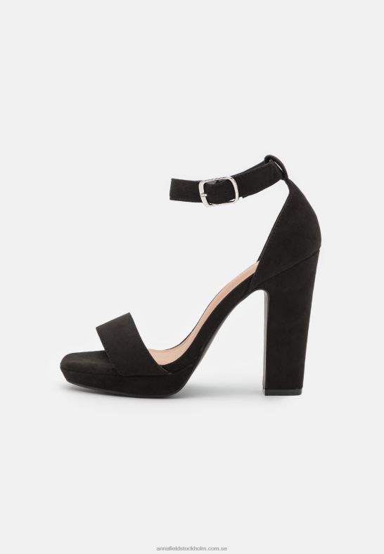 högklackade sandaler svarta Anna Field 42BF61564 kvinnor