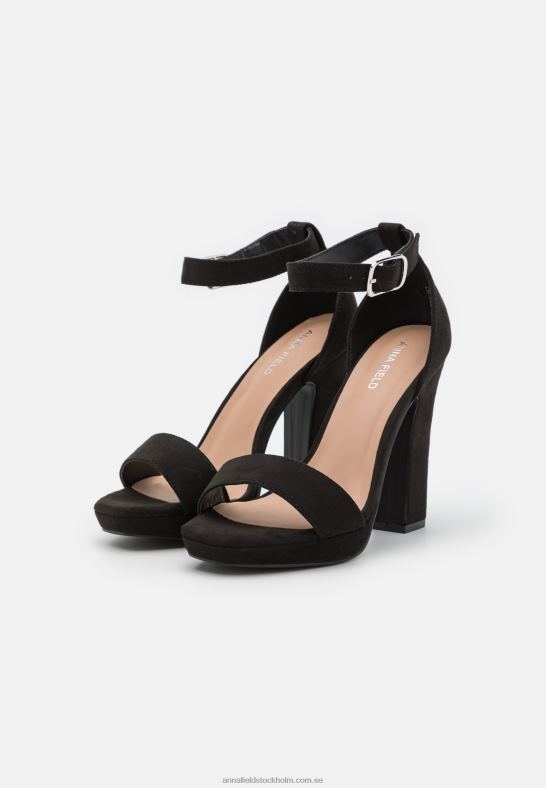 högklackade sandaler svarta Anna Field 42BF61564 kvinnor