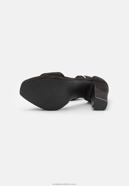 högklackade sandaler svarta Anna Field 42BF61564 kvinnor