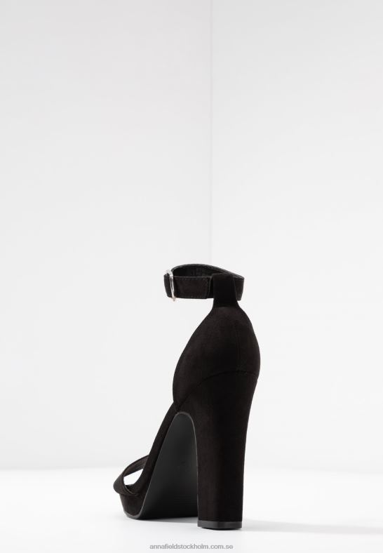 högklackade sandaler svarta Anna Field 42BF61565 kvinnor