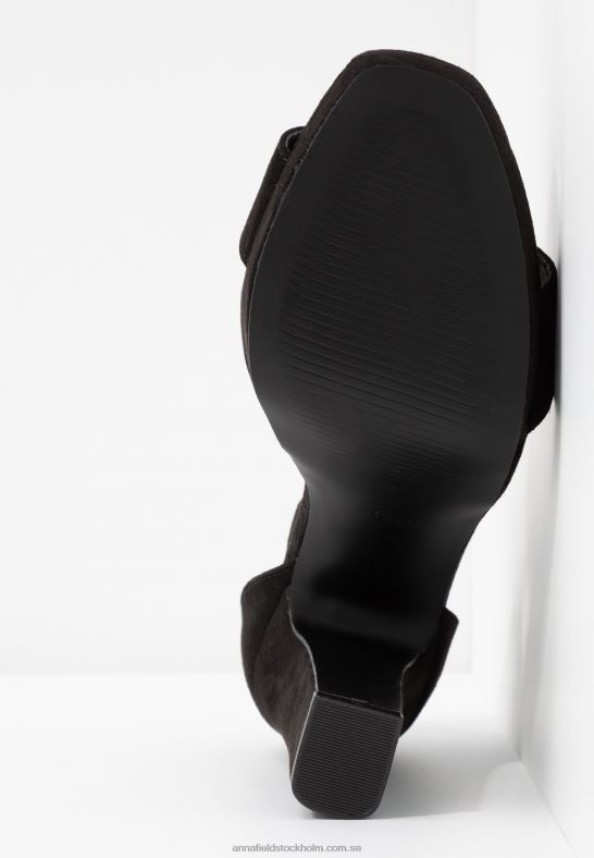 högklackade sandaler svarta Anna Field 42BF61565 kvinnor