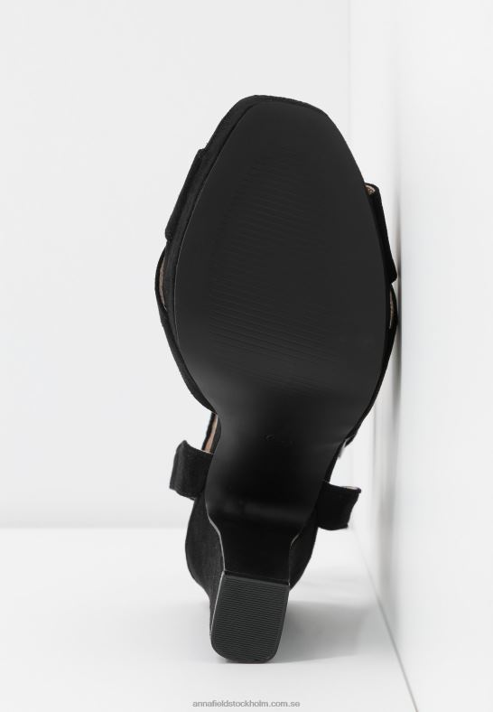 högklackade sandaler svarta Anna Field 42BF61567 kvinnor