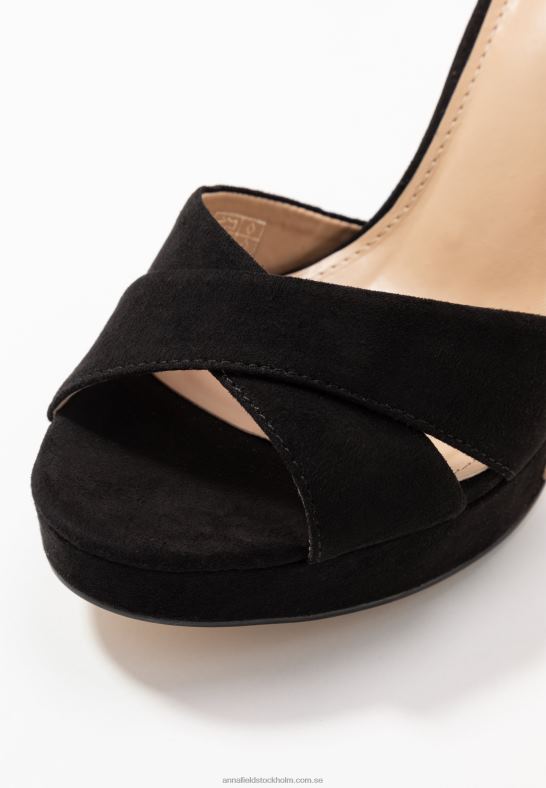 högklackade sandaler svarta Anna Field 42BF61570 kvinnor