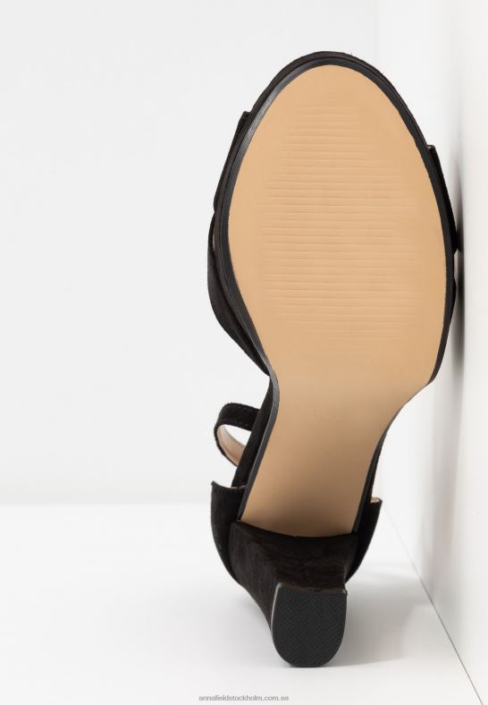 högklackade sandaler svarta Anna Field 42BF61570 kvinnor