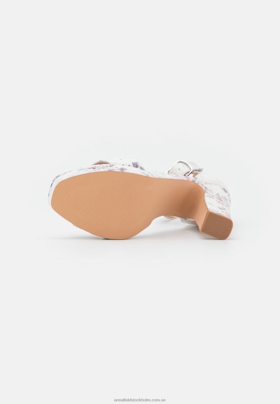 högklackade sandaler vit/lila Anna Field 42BF61573 kvinnor