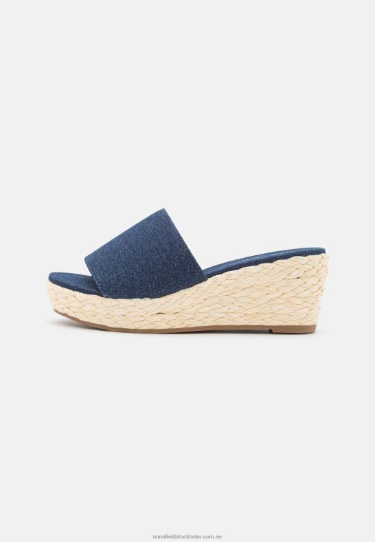 klack mules blå denim Anna Field 42BF61886 kvinnor