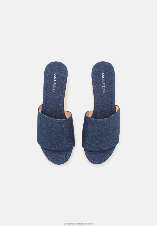 klack mules blå denim Anna Field 42BF61886 kvinnor