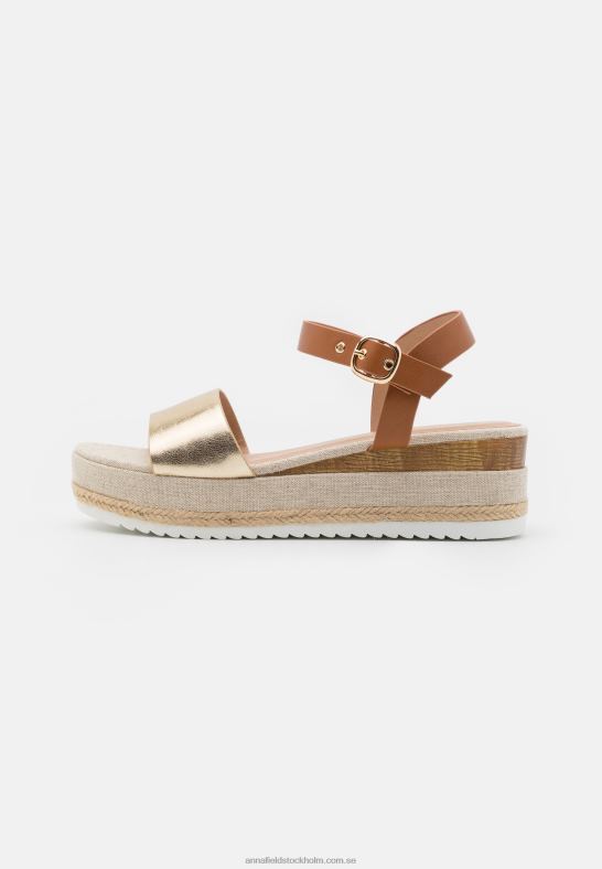 komfort espadrillos guld Anna Field 42BF61456 kvinnor