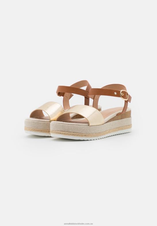 komfort espadrillos guld Anna Field 42BF61456 kvinnor