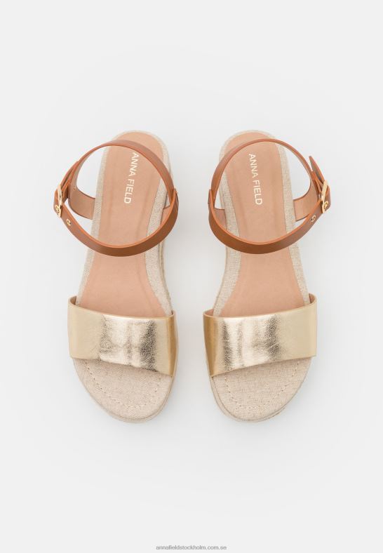 komfort espadrillos guld Anna Field 42BF61456 kvinnor