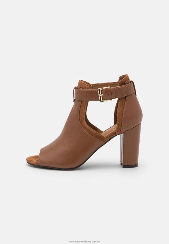 läder ankel manschett sandaler cognac Anna Field 42BF61333 kvinnor