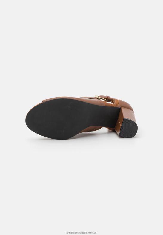 läder ankel manschett sandaler cognac Anna Field 42BF61333 kvinnor