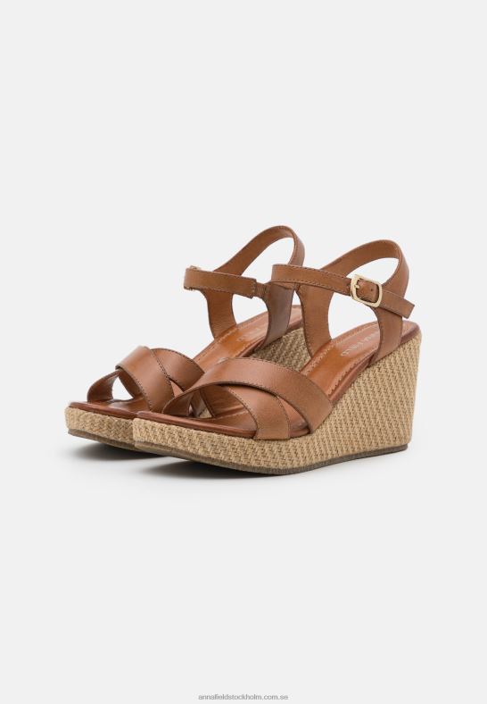 läder högklackade sandaler cognac Anna Field 42BF61478 kvinnor