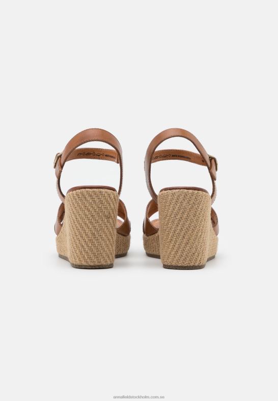läder högklackade sandaler cognac Anna Field 42BF61478 kvinnor