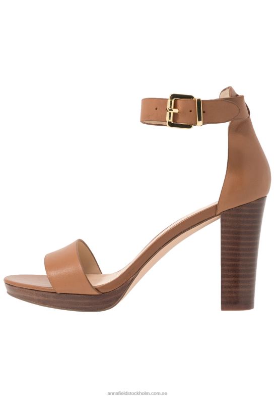 läder högklackade sandaler cognac Anna Field 42BF61549 kvinnor