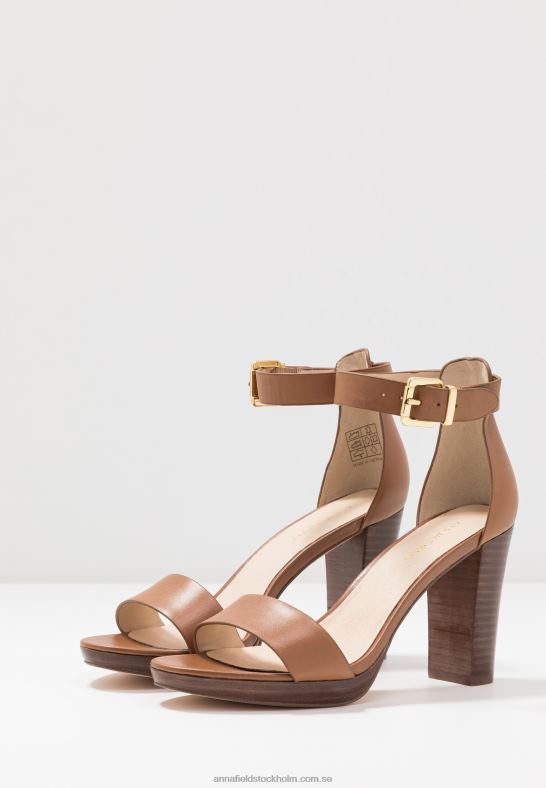 läder högklackade sandaler cognac Anna Field 42BF61549 kvinnor