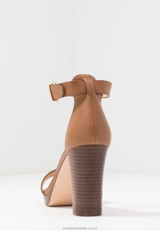 läder högklackade sandaler cognac Anna Field 42BF61549 kvinnor