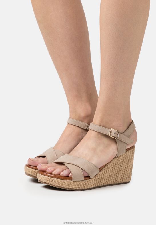 läder högklackade sandaler grå Anna Field 42BF61466 kvinnor