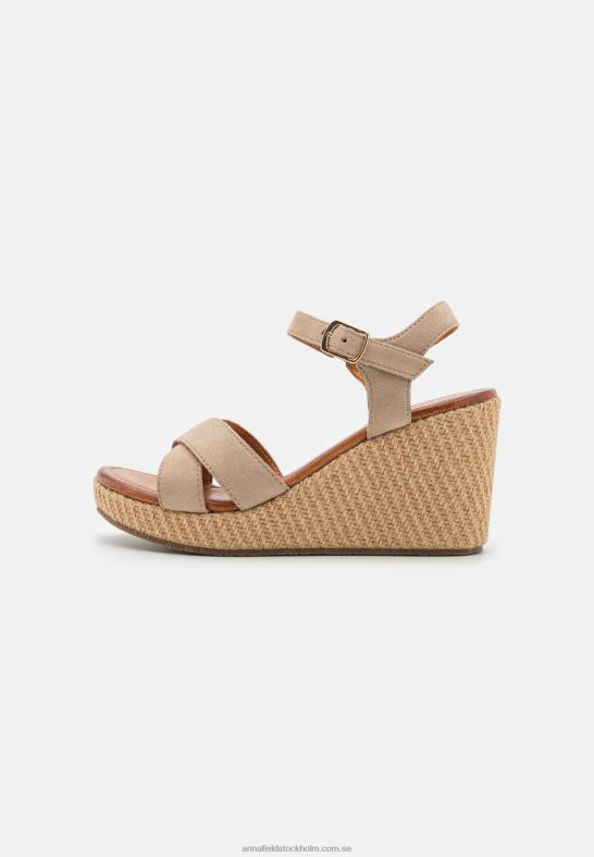 läder högklackade sandaler grå Anna Field 42BF61466 kvinnor