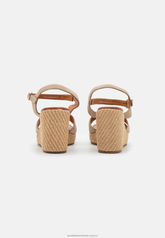 läder högklackade sandaler grå Anna Field 42BF61466 kvinnor