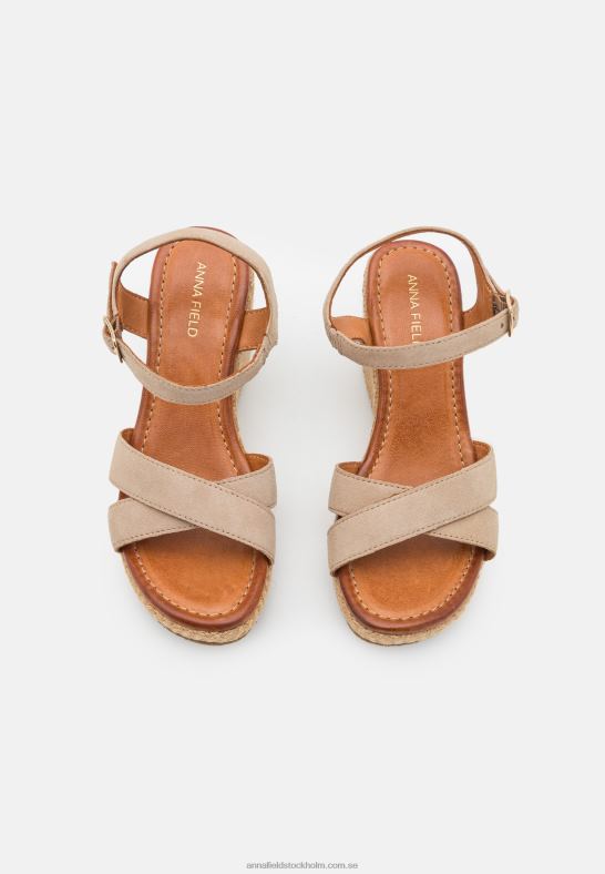 läder högklackade sandaler grå Anna Field 42BF61466 kvinnor