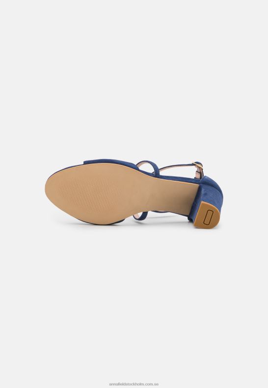 läder högklackade sandaler mörkblå Anna Field 42BF61370 kvinnor