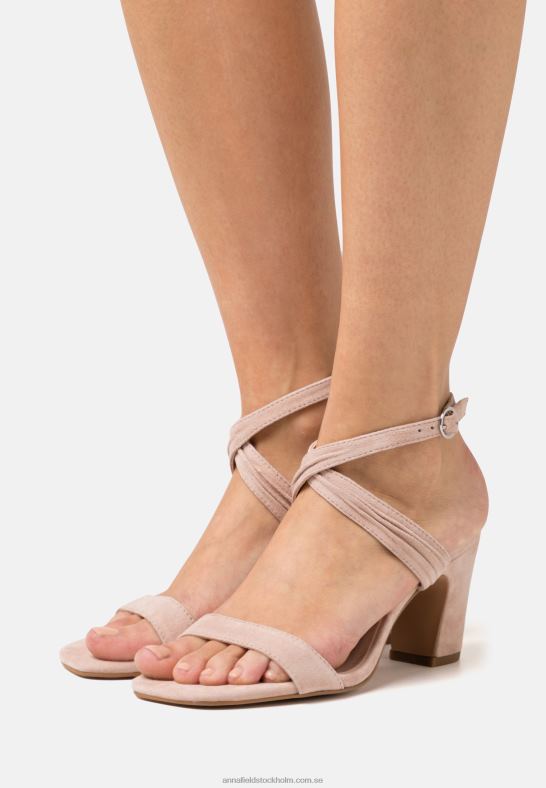 läder högklackade sandaler roséguldfärgade Anna Field 42BF61336 kvinnor