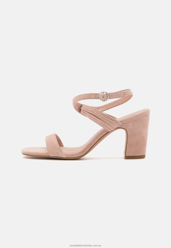 läder högklackade sandaler roséguldfärgade Anna Field 42BF61336 kvinnor