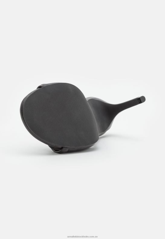 läder högklackade sandaler svarta Anna Field 42BF61265 kvinnor