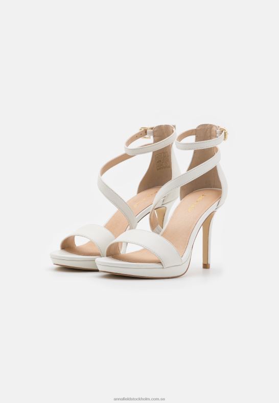 läder högklackade sandaler vita Anna Field 42BF61572 kvinnor