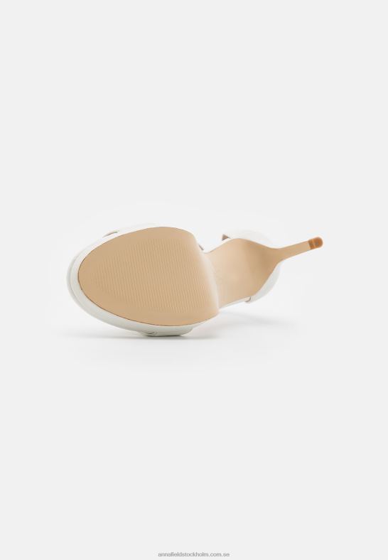 läder högklackade sandaler vita Anna Field 42BF61572 kvinnor