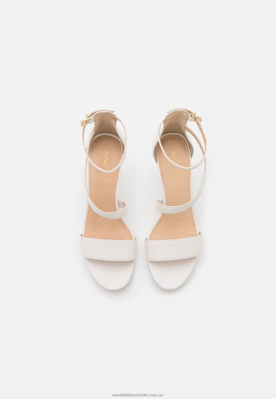 läder högklackade sandaler vita Anna Field 42BF61572 kvinnor