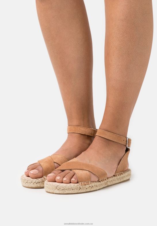 läder plattform sandaler cognac Anna Field 42BF61560 kvinnor