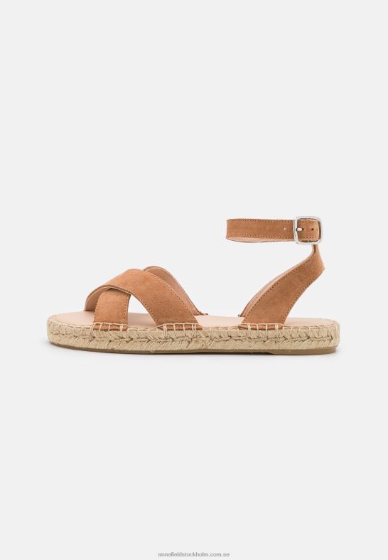 läder plattform sandaler cognac Anna Field 42BF61560 kvinnor