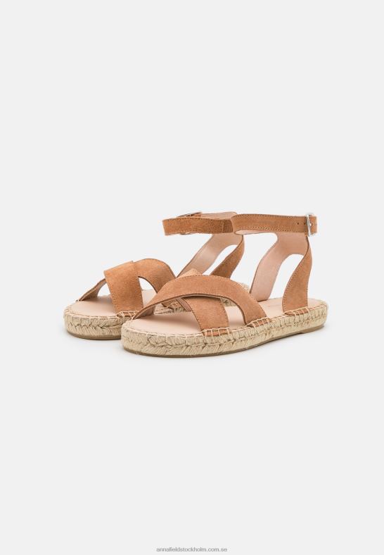läder plattform sandaler cognac Anna Field 42BF61560 kvinnor