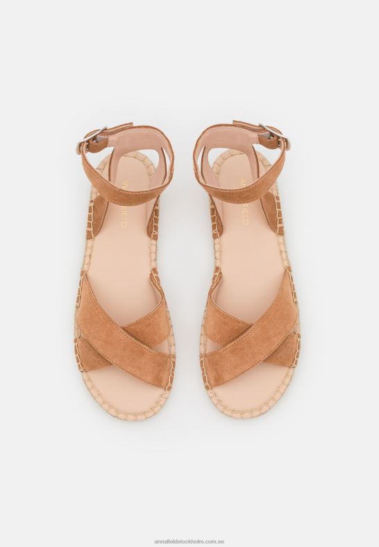 läder plattform sandaler cognac Anna Field 42BF61560 kvinnor