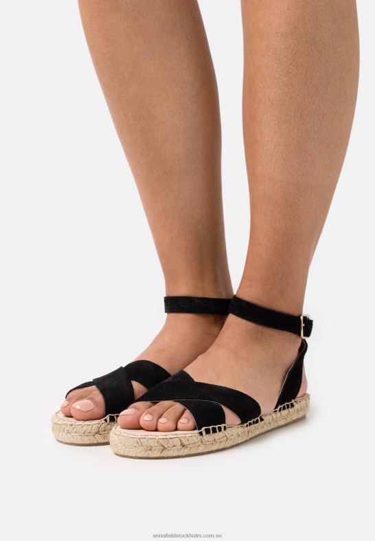 läder plattformssandaler svarta Anna Field 42BF61579 kvinnor