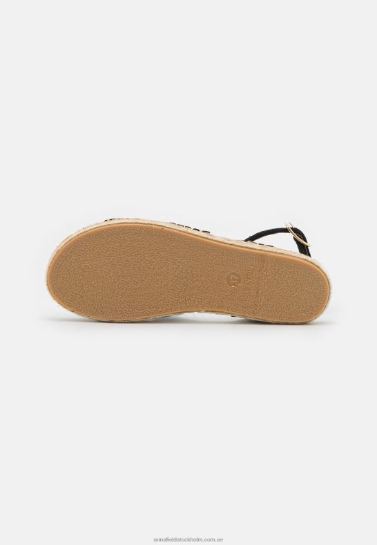 läder plattformssandaler svarta Anna Field 42BF61579 kvinnor