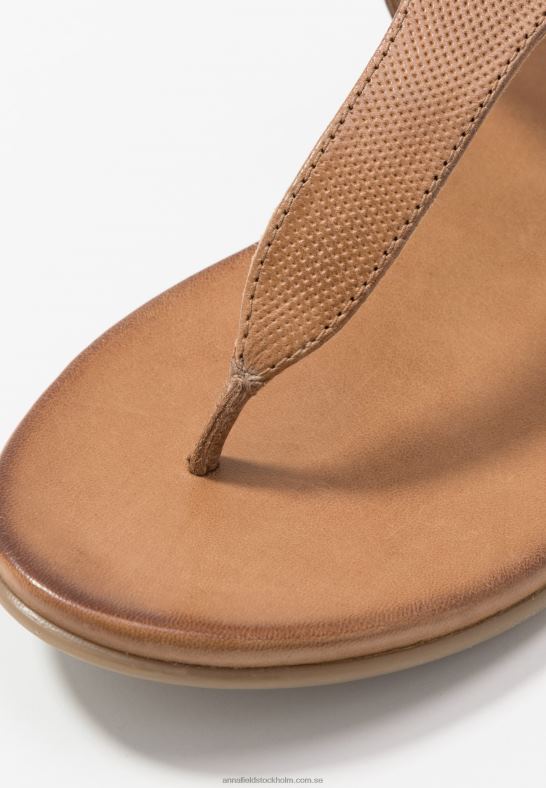 läder t-bar sandaler cognac Anna Field 42BF61495 kvinnor