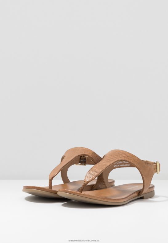 läder t-bar sandaler cognac Anna Field 42BF61495 kvinnor