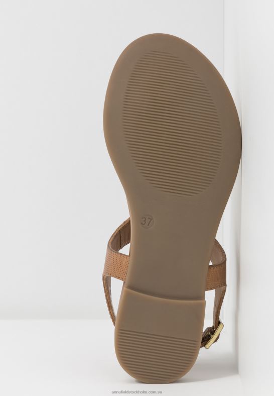 läder t-bar sandaler cognac Anna Field 42BF61495 kvinnor