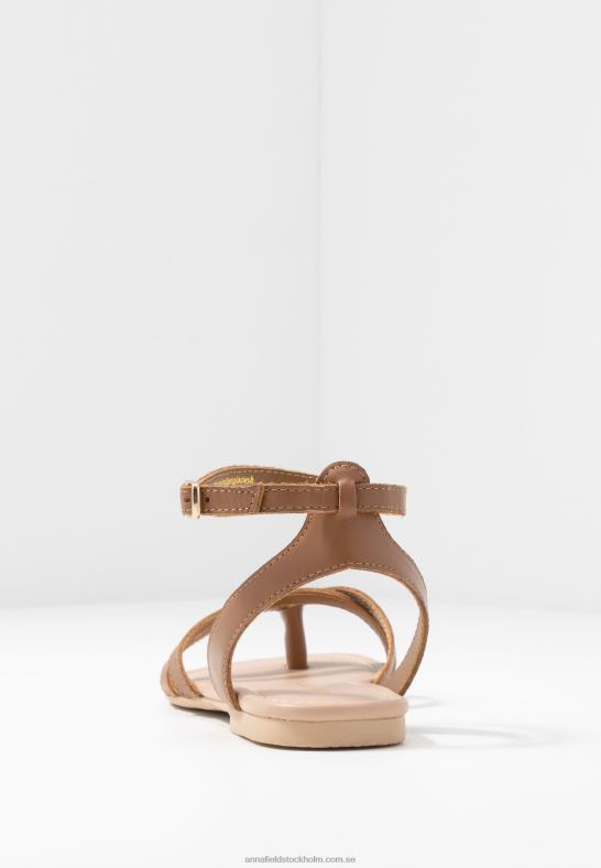 läder t-bar sandaler cognac Anna Field 42BF61513 kvinnor