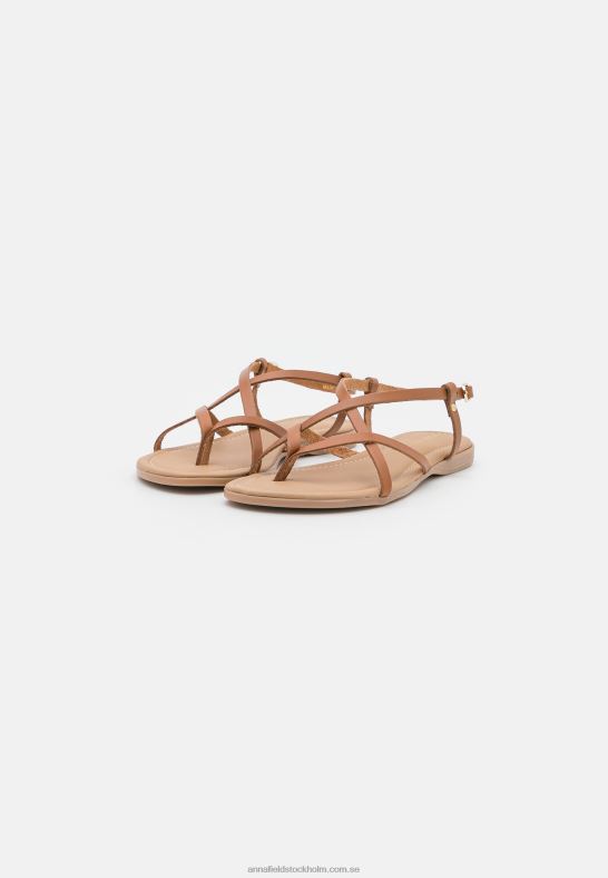 läder t-bar sandaler cognac Anna Field 42BF61536 kvinnor