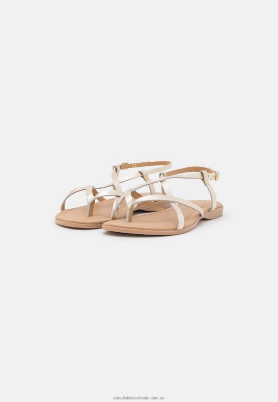 läder t-bar sandaler guld Anna Field 42BF61522 kvinnor