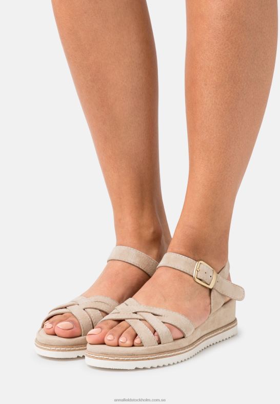 lädersandaler beige Anna Field 42BF61485 kvinnor